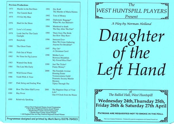Daughter of the left hand prog p1